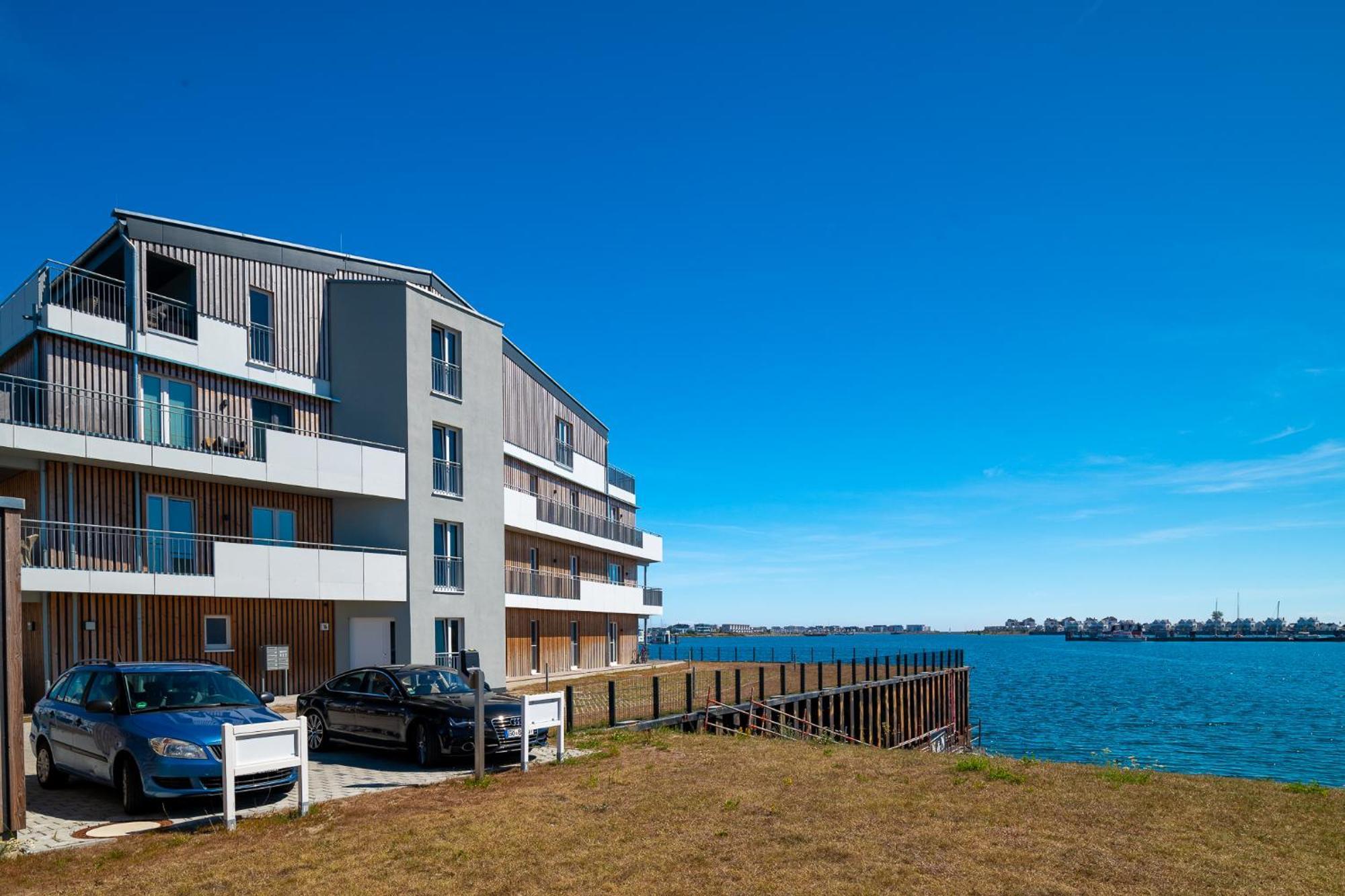Zweite Heimat- Eg, Infrarotsauna, Grosse Dusche, Terrasse, Blick Auf Das Hafenbecken Olpenitz Exterior foto